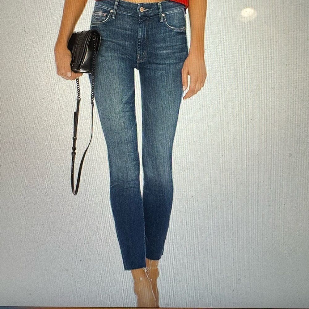 High Waisted Looker Ankle Fray Jean